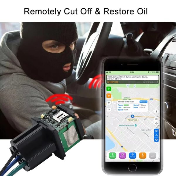 4G+2G GPS Relay Tracker - Remotely Cut Off & Restore Oil (ST-907)