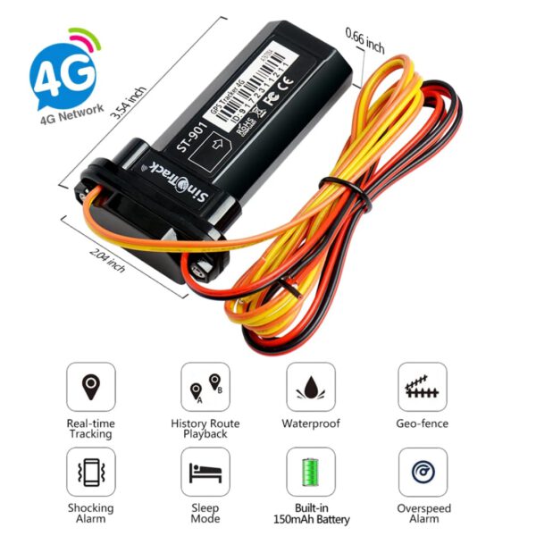 SinoTrack ST-901 4G Wired GPS Tracker for Motorcycle & Vehicle